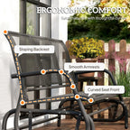 57.9" 3-Person Outdoor Patio Glider Bench with Breathable Mesh Seating