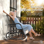 57.9" 3-Person Outdoor Patio Glider Bench with Breathable Mesh Seating
