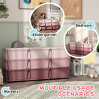 44.5" 3-Tier Kids Toy Storage Organizer with 9 Removable Bins