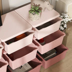 44.5" 3-Tier Kids Toy Storage Organizer with 9 Removable Bins