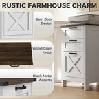 29.5" Rustic Farmhouse 3-Drawer Vertical File Cabinet for Letter and A4 Files