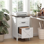29.5" Rustic Farmhouse 3-Drawer Vertical File Cabinet for Letter and A4 Files