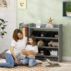 39.4" Kids Toy Storage Organizer with 8 Bins, 2 Cubbies and Drawer