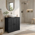 Under-Sink Bathroom Cabinet with Adjustable Shelf and Double Doors