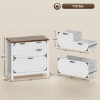 30.3" Farmhouse Lateral Filing Cabinet with 4 Drawers for Letter, A4 and Legal Files