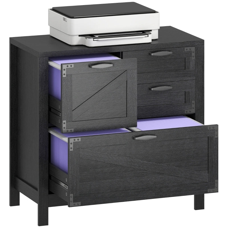 30.3" Farmhouse Lateral Filing Cabinet with 4 Drawers for Letter, A4 and Legal Files