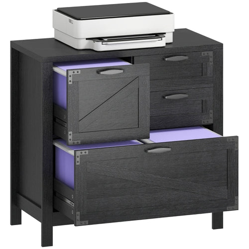 30.3" Farmhouse Lateral Filing Cabinet with 4 Drawers for Letter, A4 and Legal Files