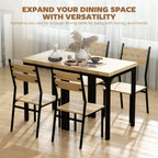 3-Piece Compact Dining Set with 23.5" Square Table and 2 Slat-Back Chairs