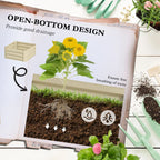 73.5" Galvanized Steel Raised Garden Bed with Tomato Trellis Cage