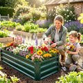 47.25" Galvanized Steel Raised Garden Bed with Open Bottom