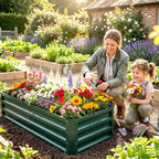 47.25" Galvanized Steel Raised Garden Bed with Open Bottom