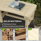 58.25" Semicircular Fir Wood Tree Bench for Patio and Garden