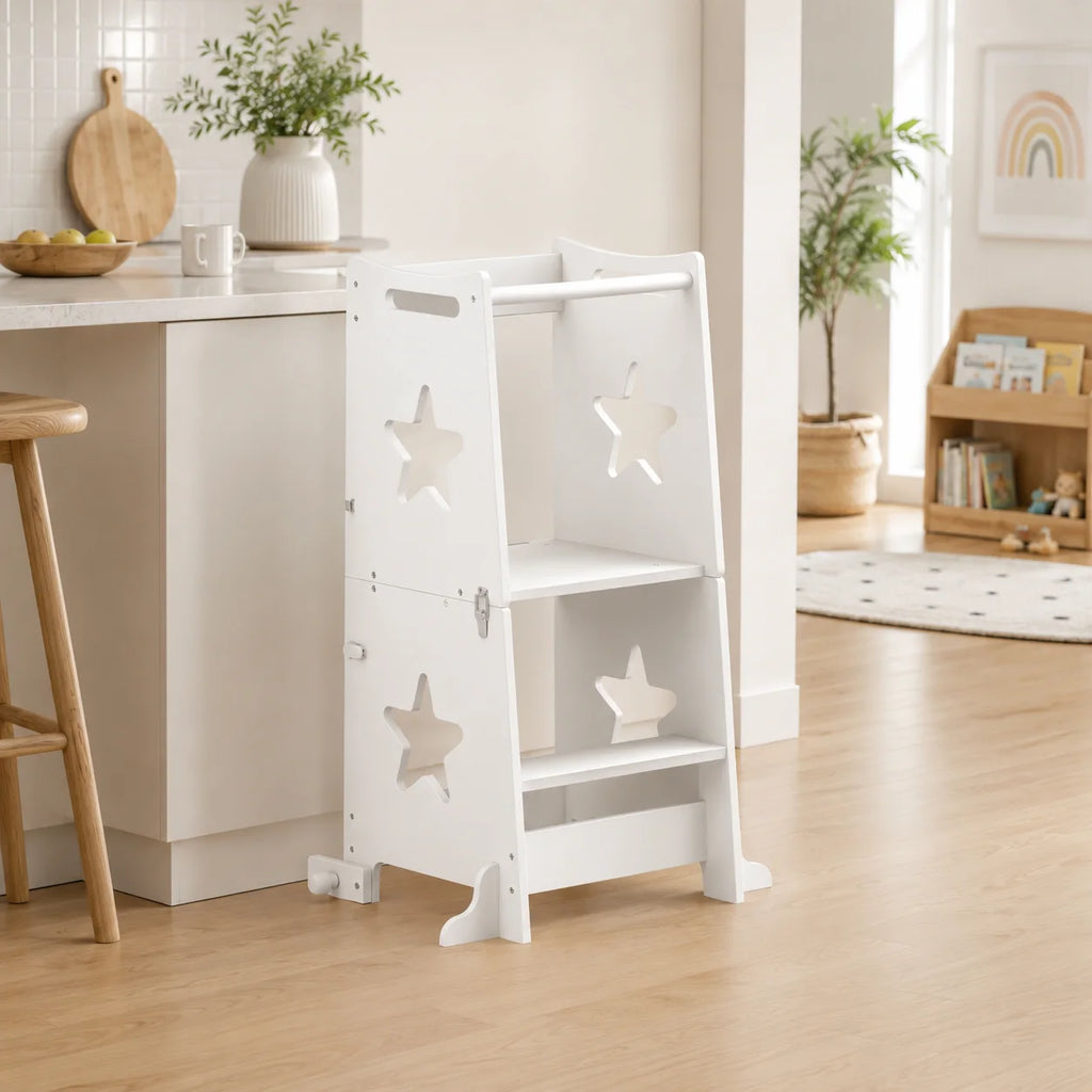 2-in-1 Toddler Learning Tower and Table Set