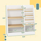 31.5" Kids Bookshelf and Toy Storage Organizer with 4-Tier Book Rack