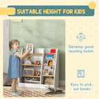 31.5" Kids Bookshelf and Toy Storage Organizer with 4-Tier Book Rack