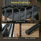 66.9" Freestanding Hammock Chair with U-Shaped Steel Stand, Headrest and Side Pocket