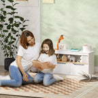 31.5" Kids Toy Storage Organizer with Open Shelf and 2 Drawers