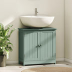 Under-Sink Bathroom Cabinet with Double Doors and Adjustable Shelf