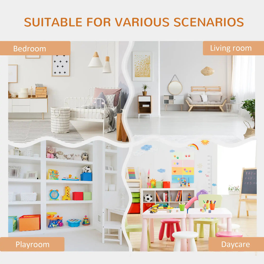40.5" Kids 6-Cubby Bookcase with Cushioned Reading Nook and Storage Bench