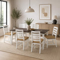 7-Piece Outdoor Patio Dining Set with Rectangular Table, 2 High-Back Chairs