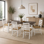 7-Piece Outdoor Patio Dining Set with Rectangular Table, 2 High-Back Chairs