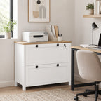 28.3" Lockable 2-Drawer Lateral File Cabinet with Adjustable Hanging Bars for Letter, A4 and Legal Files