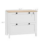 28.3" Lockable 2-Drawer Lateral File Cabinet with Adjustable Hanging Bars for Letter, A4 and Legal Files