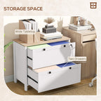 28.3" Lockable 2-Drawer Lateral File Cabinet with Adjustable Hanging Bars for Letter, A4 and Legal Files