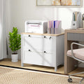28.3" Lockable 2-Drawer Lateral File Cabinet with Adjustable Hanging Bars for Letter, A4 and Legal Files