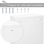 Lockable 3-Tier Steel Medicine Cabinet with 2 Keys