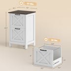 29.5" Rustic Farmhouse 2-Drawer Vertical File Cabinet for Letter and A4 Files
