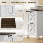 29.5" Rustic Farmhouse 2-Drawer Vertical File Cabinet for Letter and A4 Files