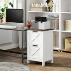 29.5" Rustic Farmhouse 2-Drawer Vertical File Cabinet for Letter and A4 Files