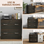 28.25" Lockable 2-Drawer Lateral File Cabinet with Hanging Bars and Two Keys