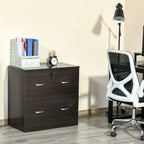 28.25" Lockable 2-Drawer Lateral File Cabinet with Hanging Bars and Two Keys