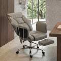 6-Point Massage Executive Office Chair with 155° Recline and Retractable Footrest