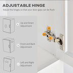35" Tall Narrow Bathroom Storage Cabinet with Drawer and Adjustable Shelf