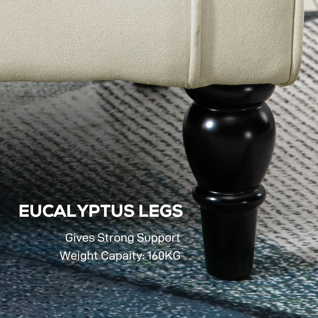 Tufted Wingback Accent Chair with Rolled Arms