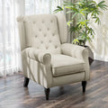 Tufted Wingback Accent Chair with Rolled Arms