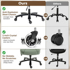 Big and Tall Ergonomic Office Chair with Adjustable Airbag Lumbar Support and Flip-Up Arms