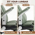 Big and Tall Ergonomic Office Chair with Adjustable Airbag Lumbar Support and Flip-Up Arms