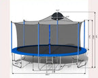 14' Outdoor Trampoline with Basketball Hoop, Ladder and Safety Enclosure