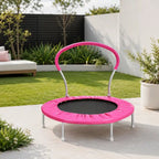 36" Kids Mini Trampoline with Safety Handle and Padded Frame Cover