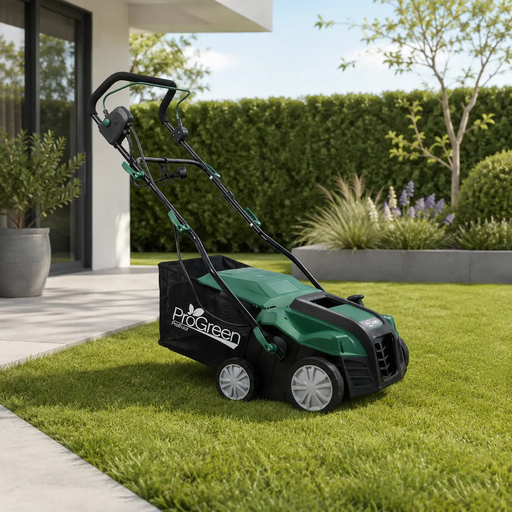 16" 2-in-1 Electric Lawn Dethatcher and Scarifier with 58QT Collection Bag