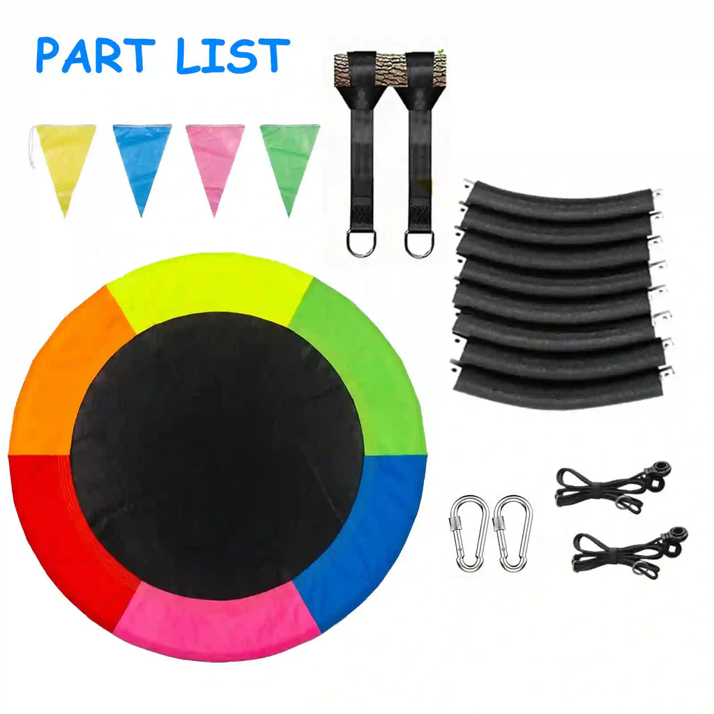 40" Saucer Tree Swing for Kids and Adults with Padded Steel Frame
