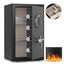 Black Triple Access Security Safe Cabinet, 15.75"L × 14.17"W × 27.56"H
