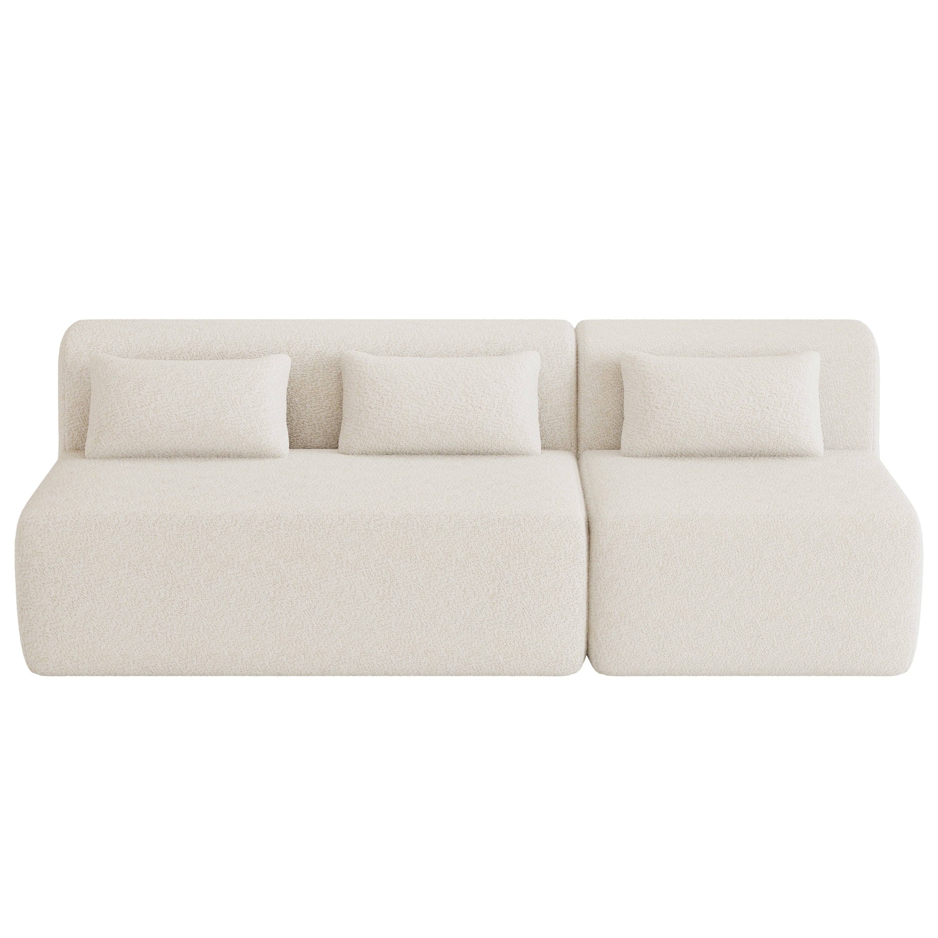 Upholstered Sofa Sofa Couch with Back Pillow for Living Room, Beige