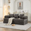 Comfy Convertible Folding Mattress Couch, Floor Sofa Bed, Chenille Floor Sofa with Armrest, Floor Sofa Lounge Couch for Living Room Bedroom Lounge Studio-Gray,SF503GY