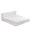 Innovative All-in-One King Mattress & Bed Frame with Cool Fabric, Pressure Relief, Motion Isolation in White Polyester Blend