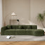 140' Modern Curved Sectional Sofa with High-Density Fully Compressed Sponge and Chaise Lounge, 3-Piece Set, Fully Assembled Right Hand Facing, Perfect for Living Room, Lounge